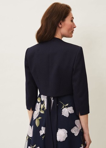 Phase Eight Karlee Textured Occasion Jackets Navy Canada | DUPBCI-502